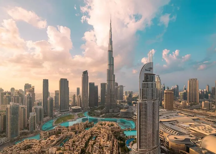 Brown Stone - Fountain & Burj Khalifa View