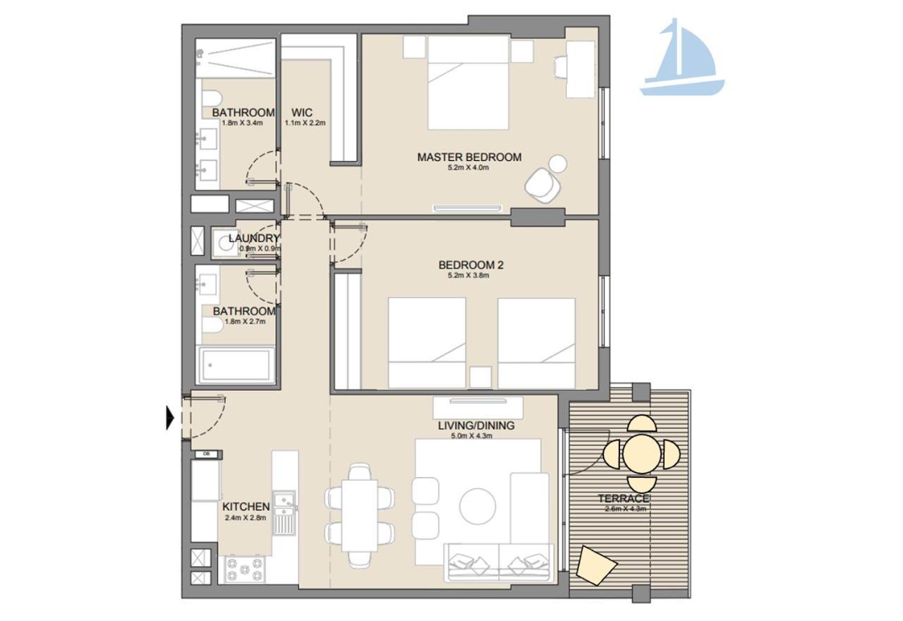 Apartment Ultimate - 4 Beds - La Mer - Sunset Marina View *