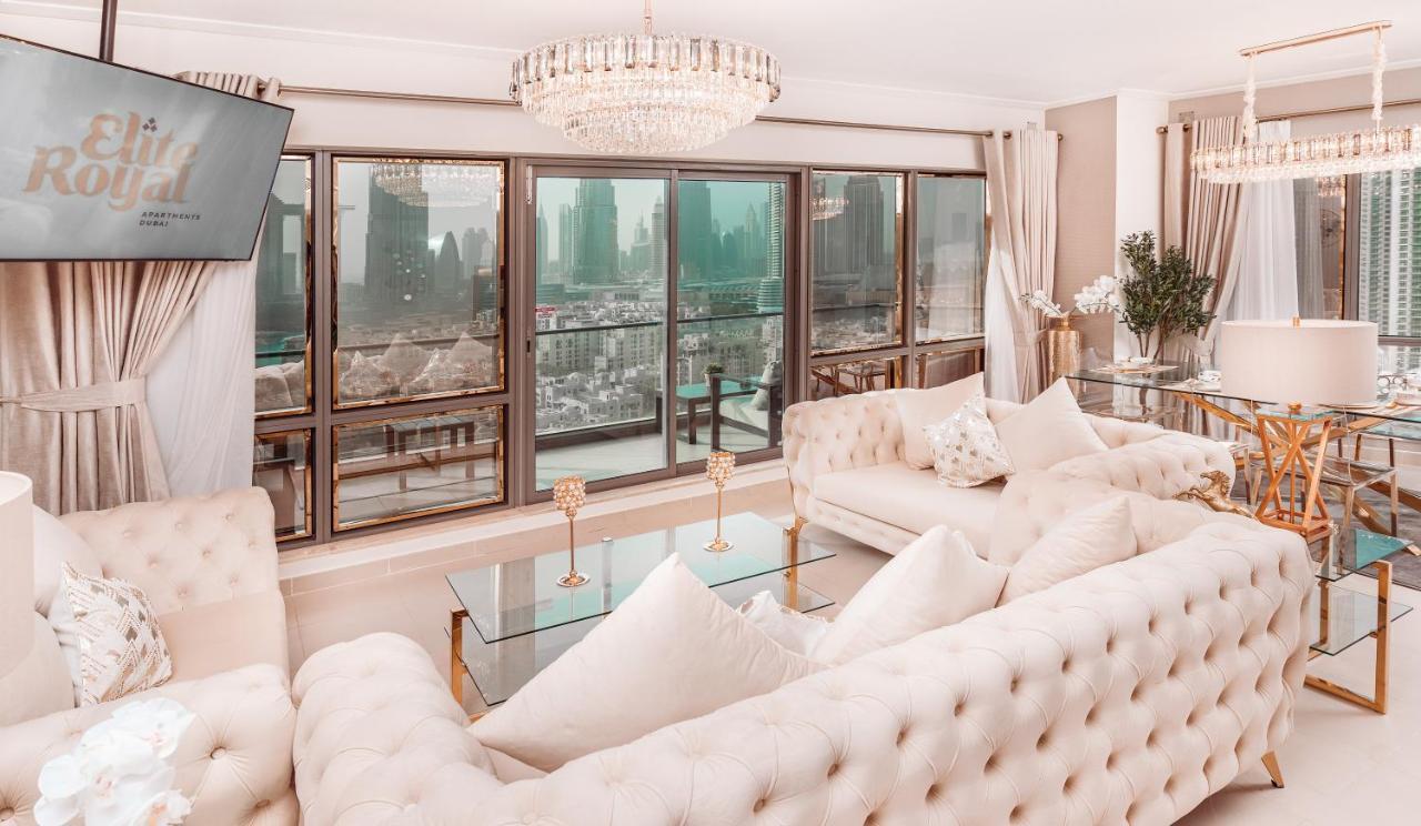 Elite Royal - Panoramic Full Burj Khalifa, Fountain & Skyline View - Imperial - 2 Bedrooms & 1 Open Bedroom Without Partition Daire Dubai
