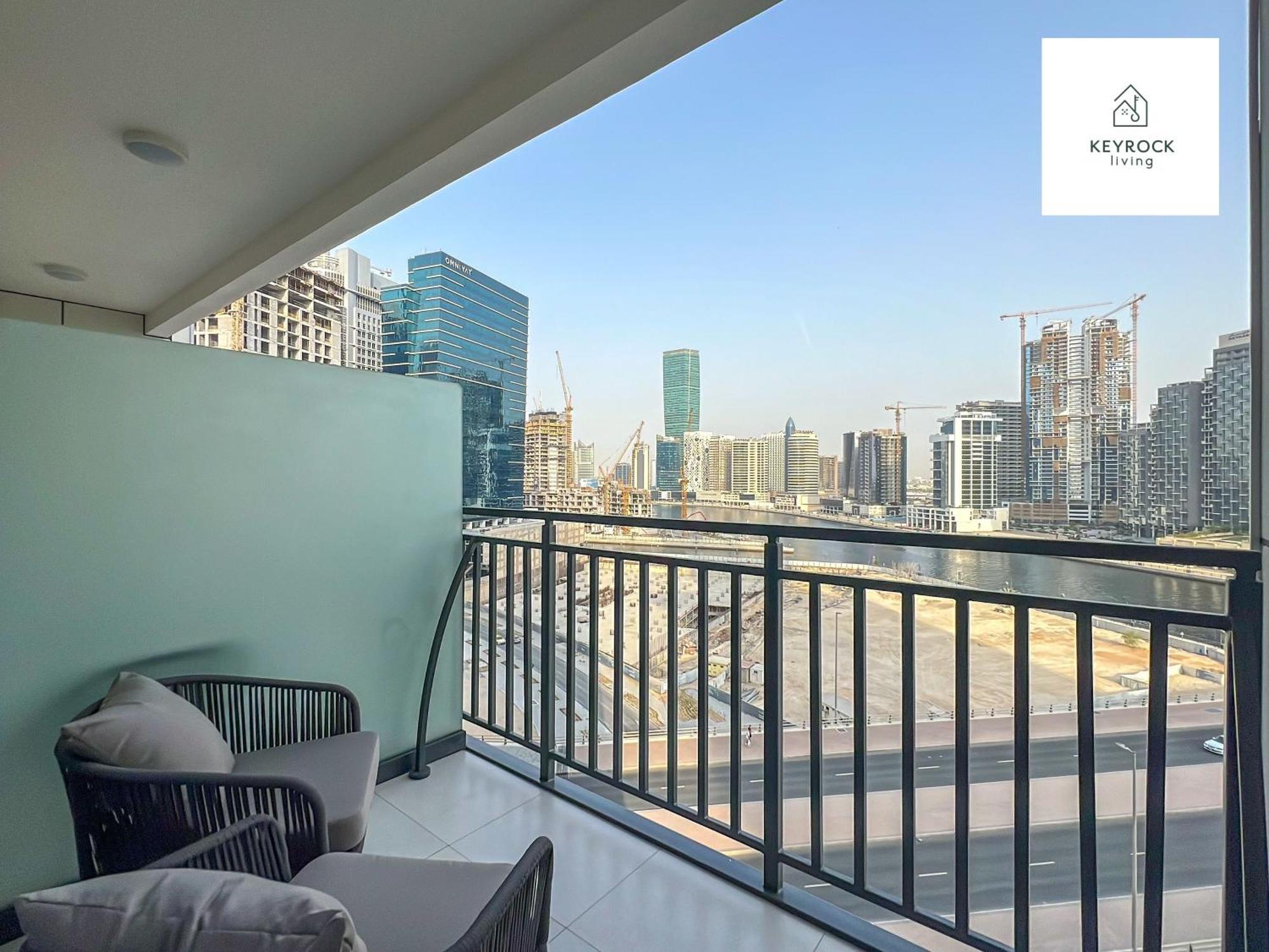 Daire Keyrock Living - 1 Bedroom - Business Bay - Near Metro Station - Zada Tower Dubai