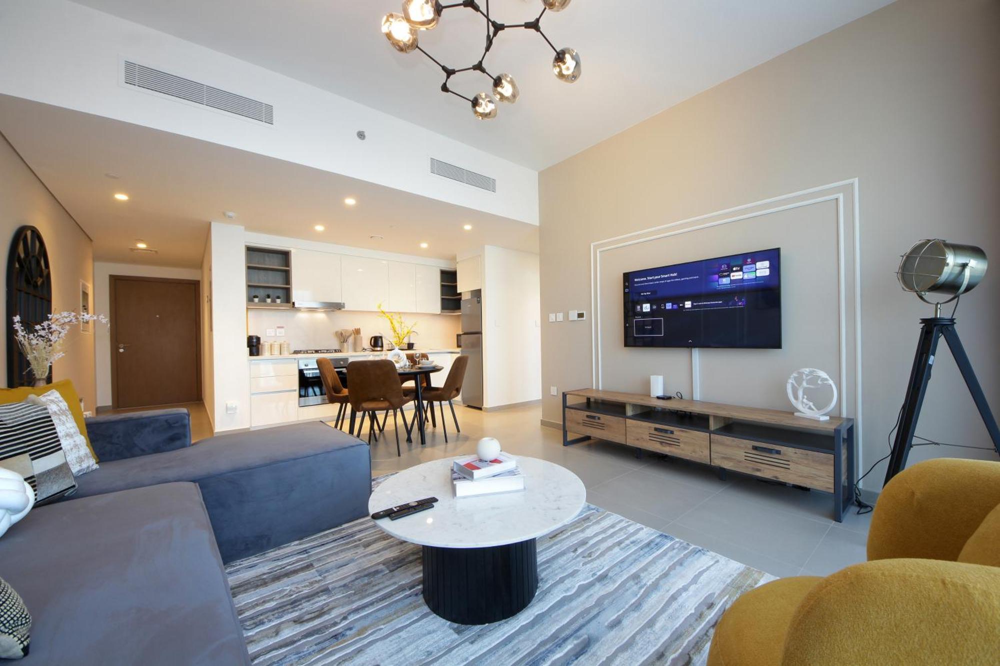Apartment Rh -skyline Serenity, High-floor Oasis In Downtown, 8 Mins Walk To Burj Khalifa