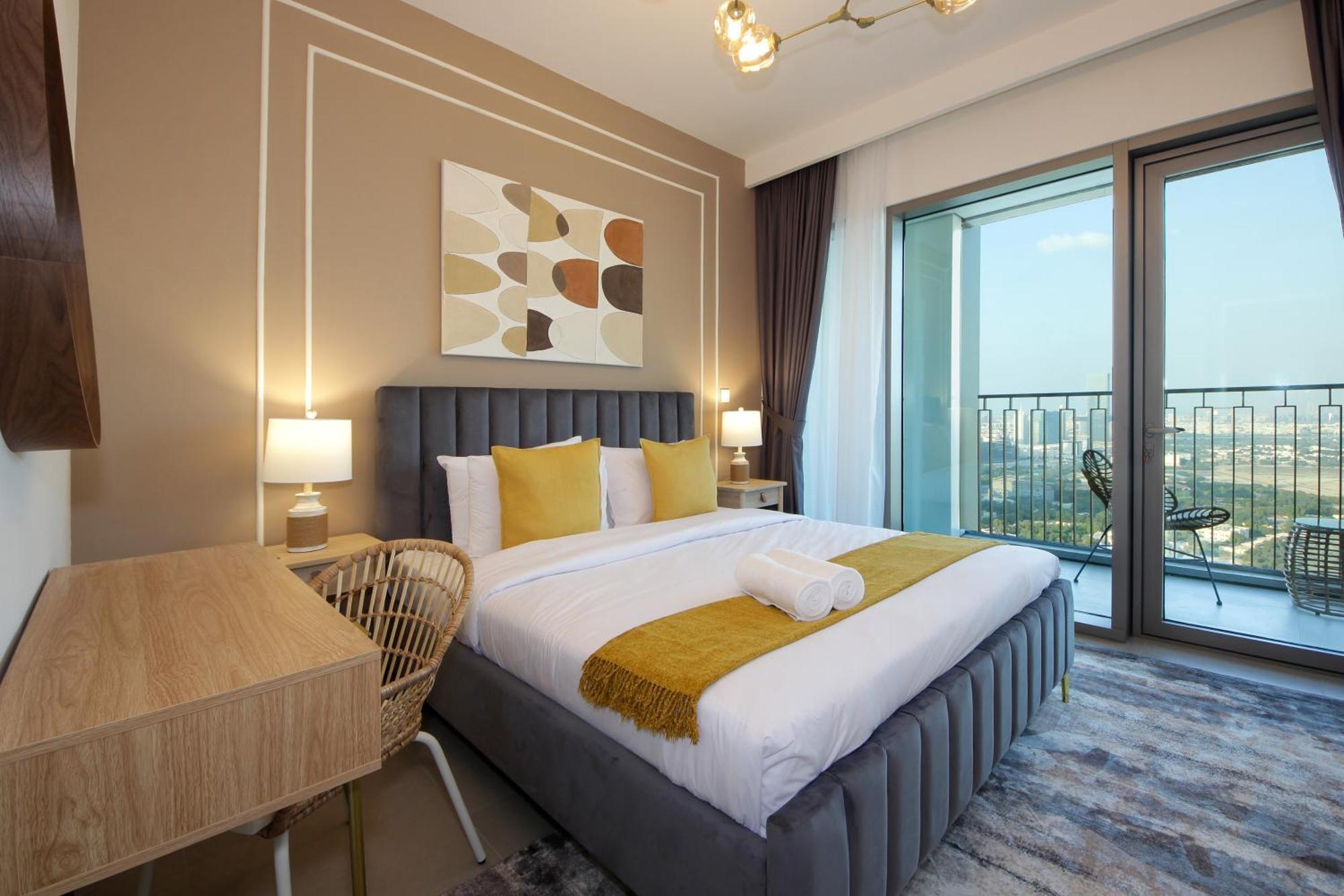 Apartment Rh -skyline Serenity, High-floor Oasis In Downtown, 8 Mins Walk To Burj Khalifa
