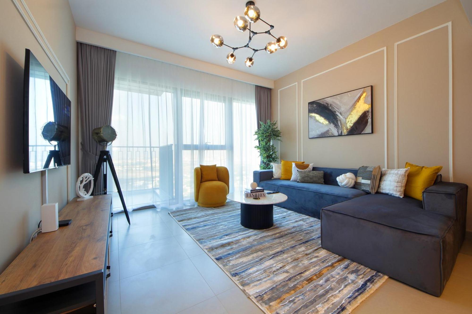 Apartment Rh -skyline Serenity, High-floor Oasis In Downtown, 8 Mins Walk To Burj Khalifa Dubai