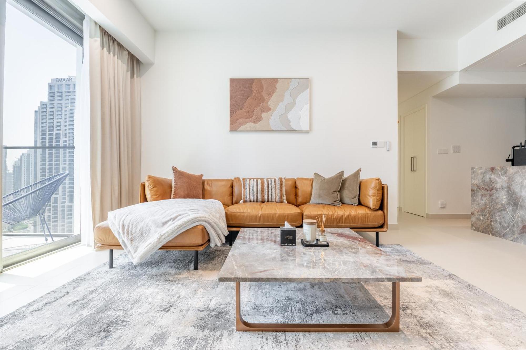 Stylish 3br Maid's In Burj Crown With Burj Khalifa View Daire