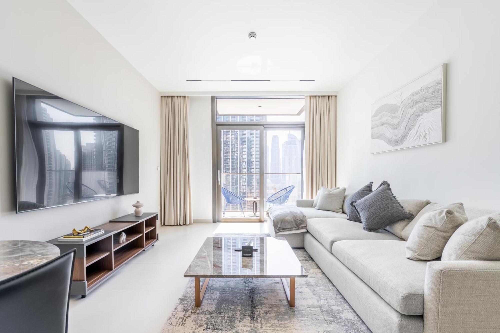 Daire Stylish 3br Maid's In Burj Crown With Burj Khalifa View *