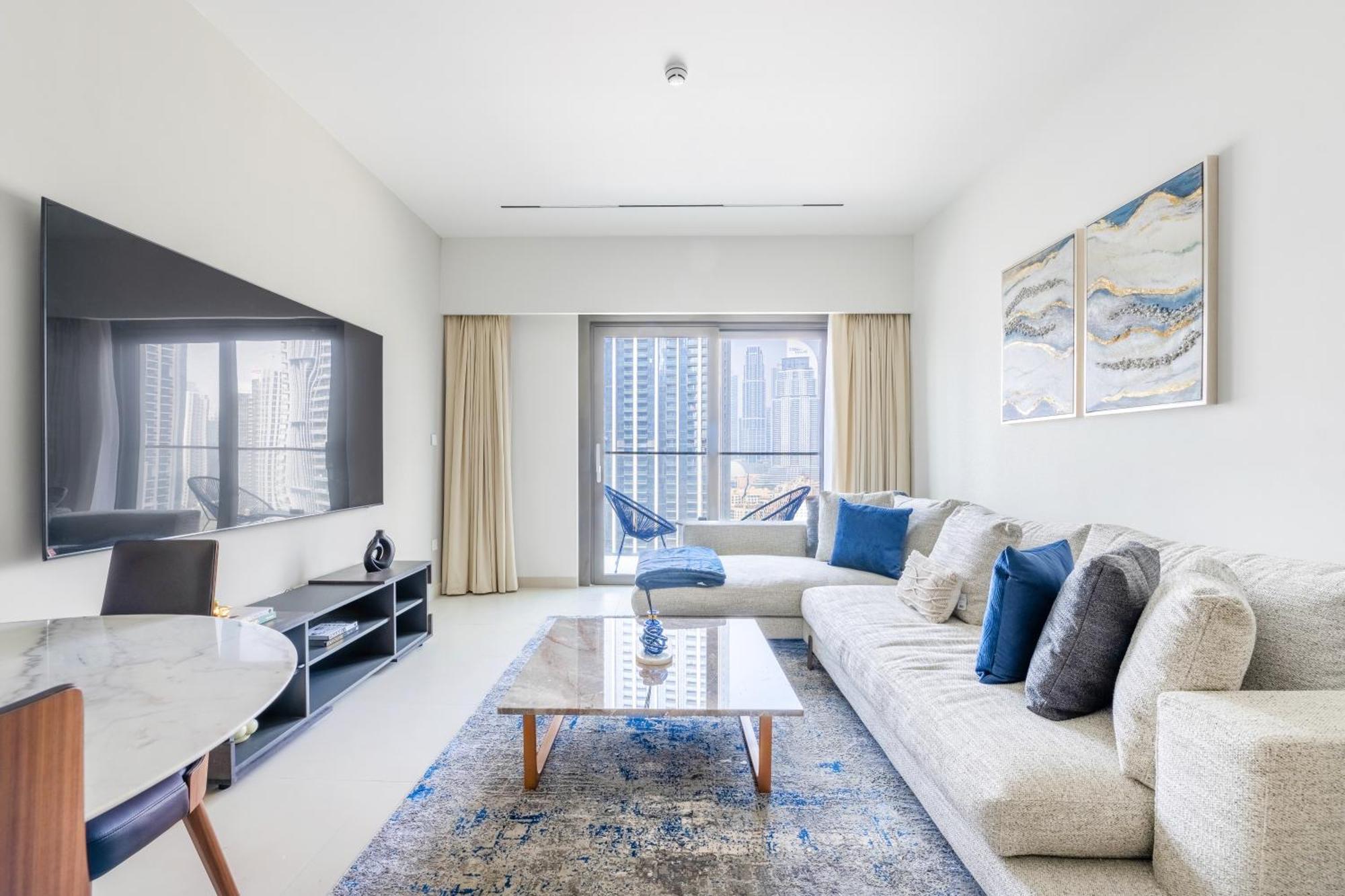 Daire Stylish 3br Maid's In Burj Crown With Burj Khalifa View