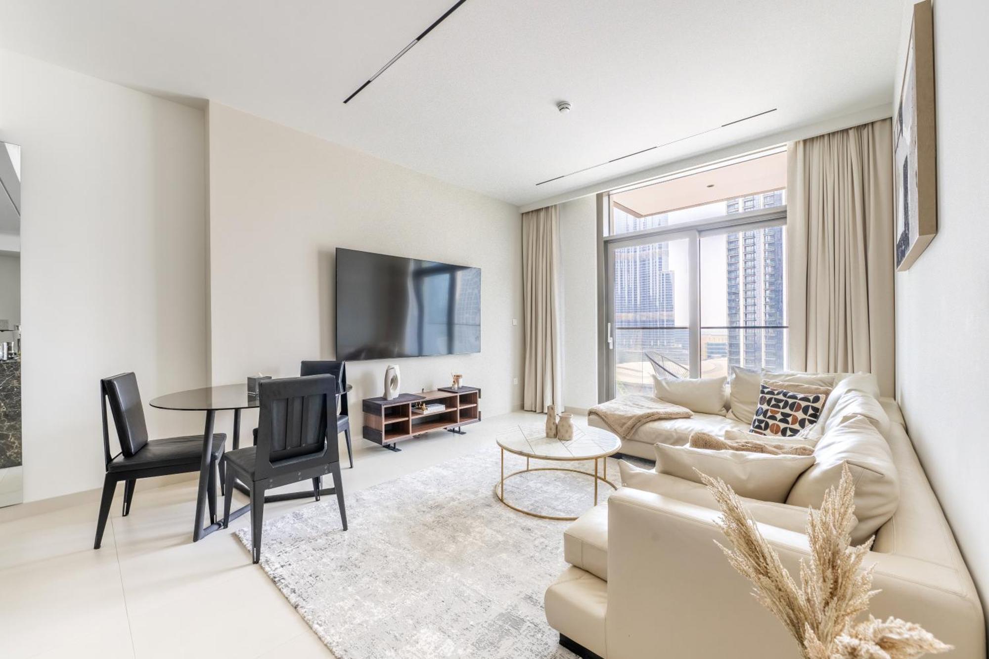 Daire Stylish 3br Maid's In Burj Crown With Burj Khalifa View Dubai
