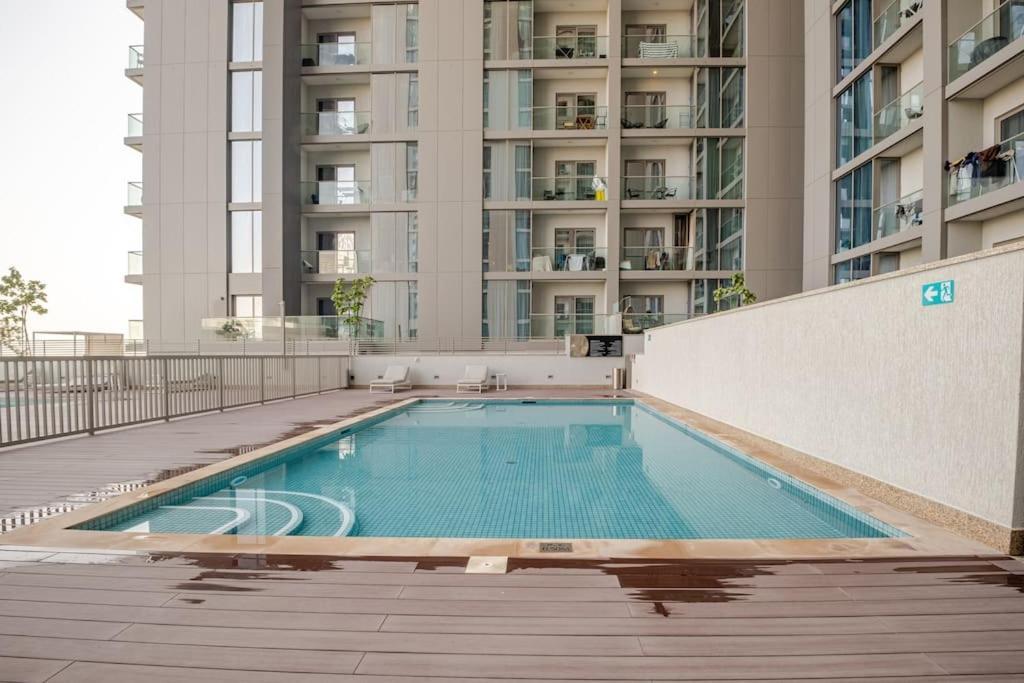 Modern Sobha Building Partial Burj Khalifa View