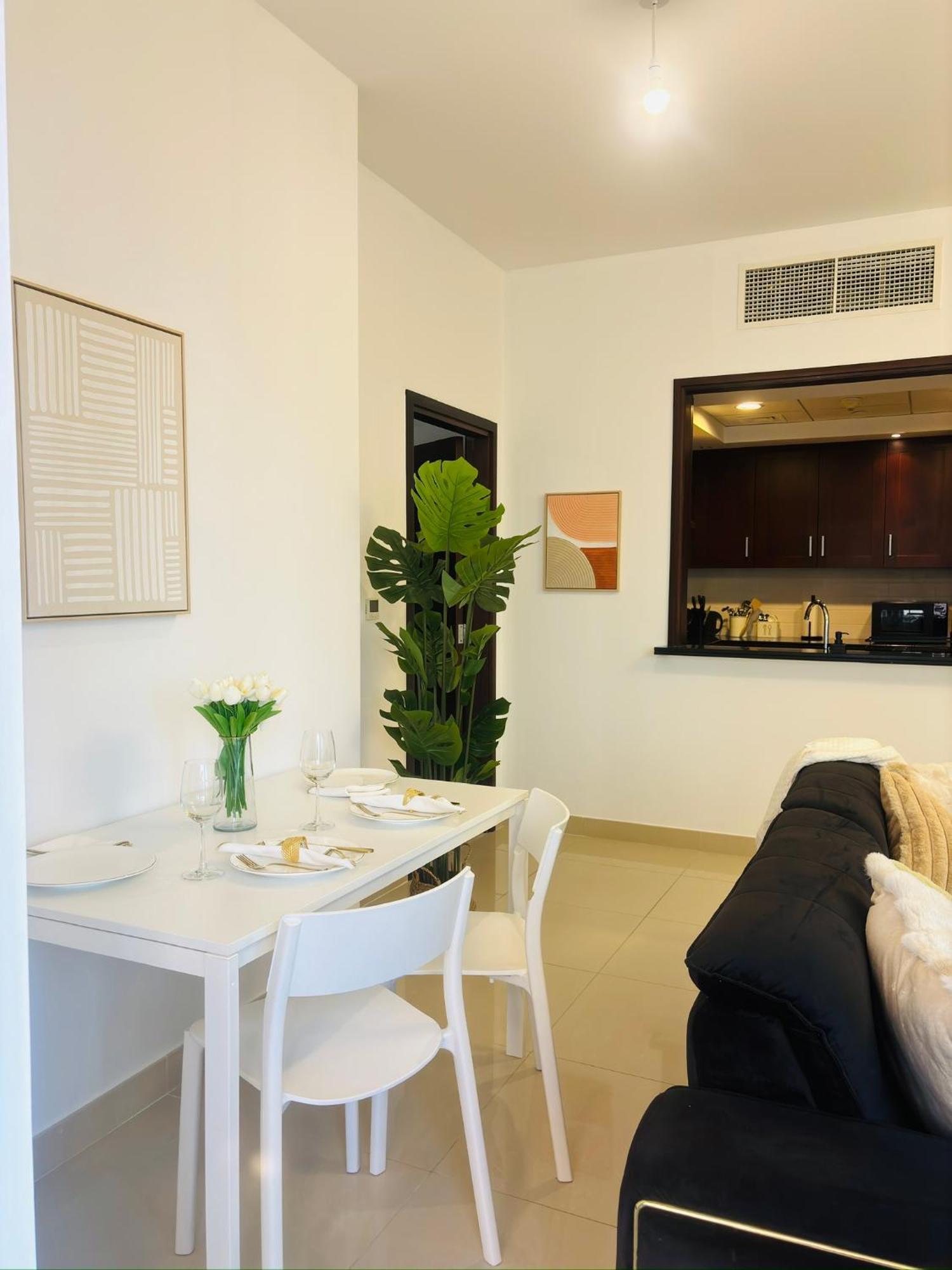 Luxury One Bedroom With Fountain View Opposite Mall Apartment